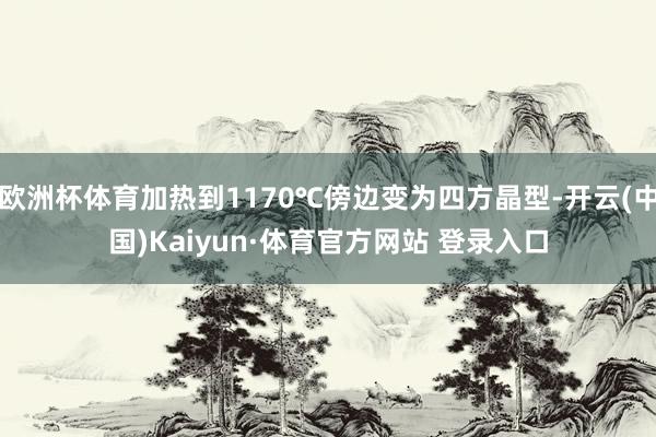 欧洲杯体育加热到1170℃傍边变为四方晶型-开云(中国)Kaiyun·体育官方网站 登录入口
