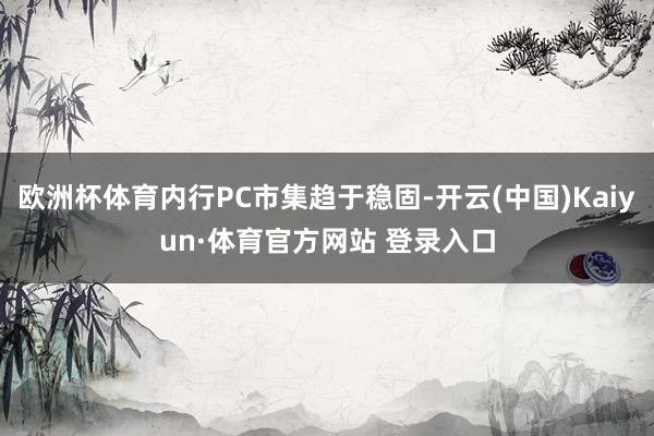欧洲杯体育内行PC市集趋于稳固-开云(中国)Kaiyun·体育官方网站 登录入口