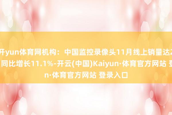 开yun体育网机构:中国监控录像头11月线上销量达241万台 同比增长11.1%-开云(中国)Kaiyun·体育官方网站 登录入口